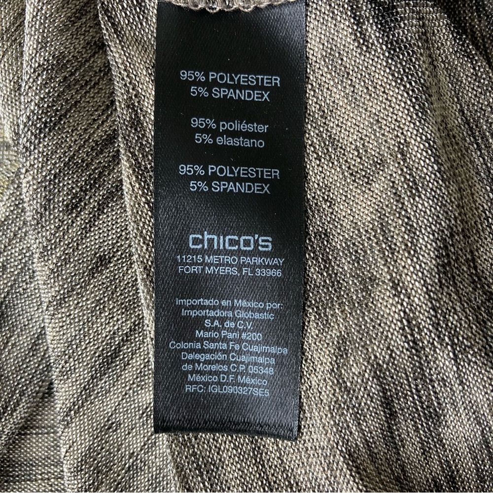 Chico’s Travelers Size 3 Gold Tank Top Blouse XL - Picture 4 of 7
